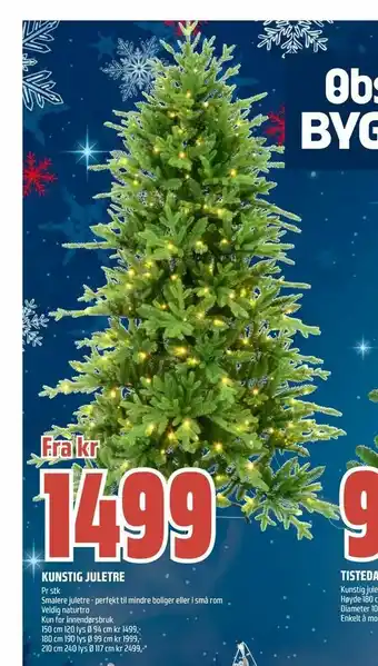 Obs Bygg Kunstig juletre tilbud