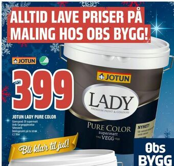 Obs Bygg Jotun lady pure color tilbud