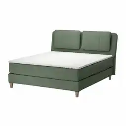 IKEA LillfjÄllet Kontinentalseng, Valevåg fast/medium/nisseholm Tibbleby grønn, 180x200 cm tilbud