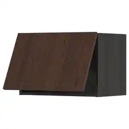 IKEA Metod Overskap horisontalt, svart/sinarp brun, 60x40 cm tilbud