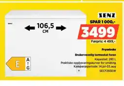 Fryseboks Brukervennlig termostat foran