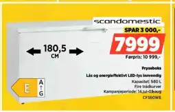POWER Fryseboks Lås og energieffektivt LED-lys innvendig tilbud