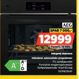 POWER AEG Integrert stekeovn Inkluderer automatiske programmer tilbud