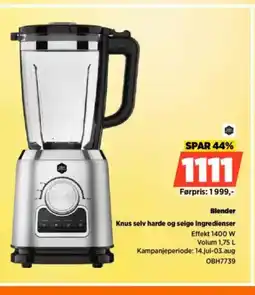 POWER Blender Knus selv harde og seige ingredienser tilbud