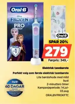 POWER Elektrisk tannbørste Perfekt valg som første elektrisk tannbørste tilbud