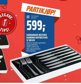 Coop Obs Hardanger bestikk ramona biffbestikk 12 deler tilbud
