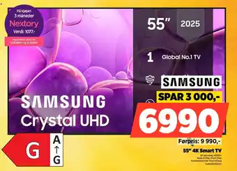 POWER SAMSUNG 55" 4K Smart TV tilbud
