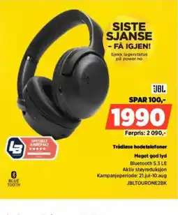 POWER JBL Trådløse hodetelefoner tilbud