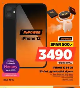 POWER IPHONE 12 64 GB 5G-fart og fantastisk skjerm tilbud