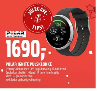 Coop Obs Polar ignite pulsklokke tilbud