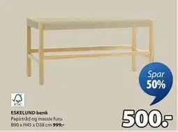 JYSK ESKELUND benk, NOK 500 tilbud