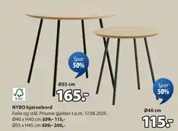 JYSK NYBO hjørnebord tilbud