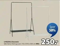 JYSK LYNGDAL klesstativ, NOK 250 tilbud
