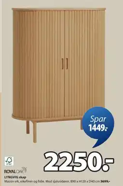 JYSK LYNGVIG skap, NOK 2250 tilbud