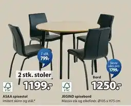 JYSK JEGIND spisebord, NOK 1250 tilbud