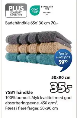 JYSK YSBY håndkle tilbud