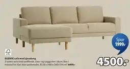 JYSK EGENSE sofa med sjeselong, NOK 4500 tilbud