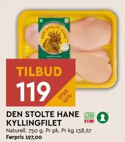 Coop Mega DEN STOLTE HANE KYLLINGFILET, NOK 119 tilbud