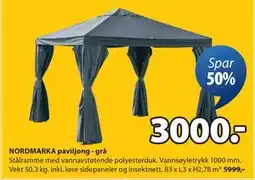 JYSK NORDMARKA paviljong - grå, NOK 3000 tilbud