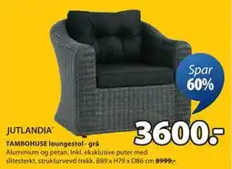 JYSK TAMBOHUSE loungestol - grå, NOK 3600 tilbud