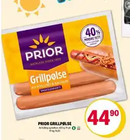 Coop Extra PRIOR GRILLPØLSE, NOK 44.9 tilbud