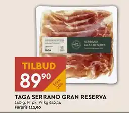 Coop Mega TAGA SERRANO GRAN RESERVA, NOK 89.9 tilbud