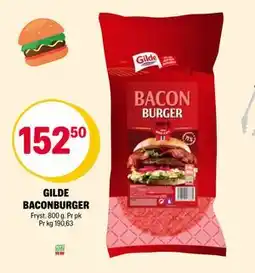 Coop Extra GILDE BACONBURGER, NOK 152.5 tilbud