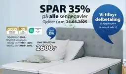 JYSK Gavl 180x122 cm, NOK 2600 tilbud