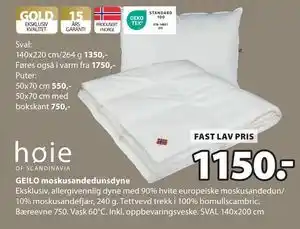 JYSK GEILO moskusandedunsdyne tilbud