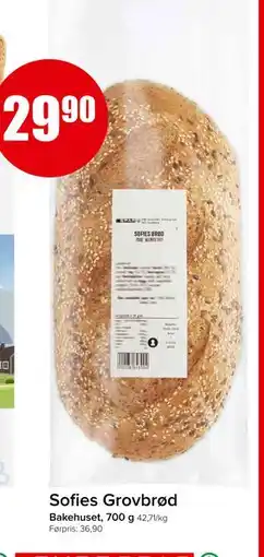 Spar Sofies Grovbrød, NOK 29.9 tilbud