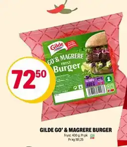 Coop Extra GILDE GO’ & MAGRERE BURGER, NOK 72.5 tilbud