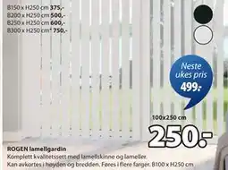 JYSK ROGEN lamellgardin tilbud