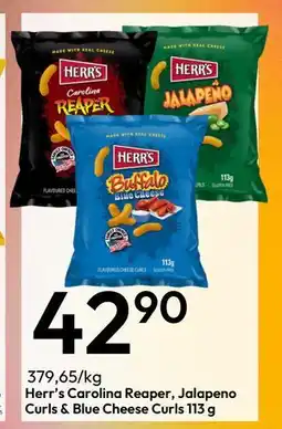Gigaboks Herr’s Carolina Reaper, Jalapeno Curls & Blue Cheese Curls 113 g, NOK 42 tilbud