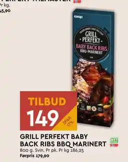 Coop Mega GRILL PERFEKT BABY BACK RIBS BBQ MARINERT, NOK 149 tilbud