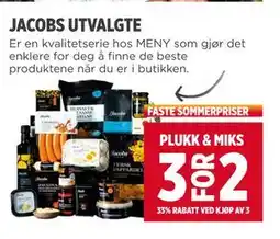 Meny JACOBS UTVALGTE tilbud