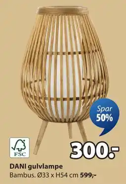 JYSK DANI gulvlampe, NOK 300 tilbud