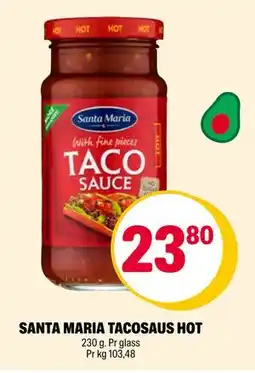 Coop Extra SANTA MARIA TACOSAUS HOT, NOK 23.8 tilbud