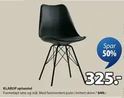 JYSK KLARUP spisestol, NOK 325 tilbud