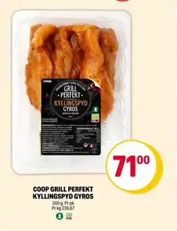 Coop Extra COOP GRILL PERFEKT KYLLINGSPYD GYROS, NOK 71 tilbud