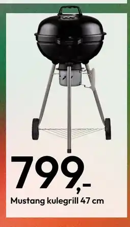 Gigaboks Mustang kulegrill 47 cm, NOK 799 tilbud
