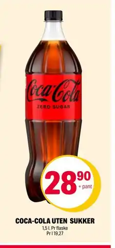 Coop Extra COCA-COLA UTEN SUKKER, NOK 28.9 tilbud