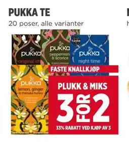 Meny PUKKA TE tilbud
