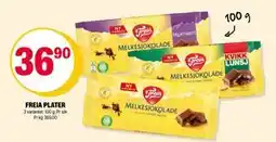 Coop Extra FREIA PLATER, NOK 36.9 tilbud