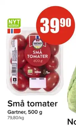 Spar Små tomater, NOK 39.9 tilbud