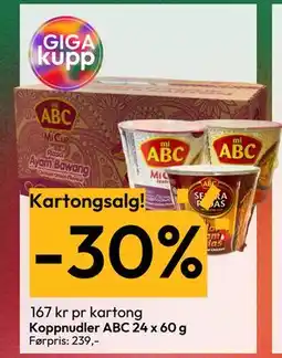 Gigaboks Koppnudler ABC 24 x 60 g tilbud