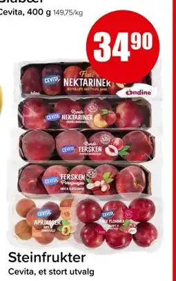 Spar Steinfrukter, NOK 34.9 tilbud