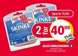 Coop Extra GILDE FAMILIESKINKE, NOK 40 tilbud
