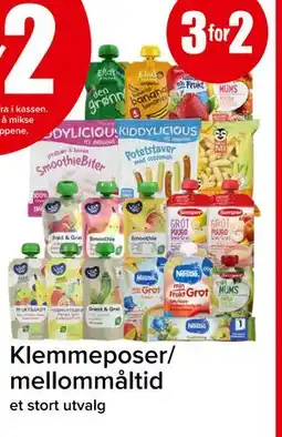 Spar Klemmeposer/ mellommåltid tilbud