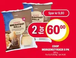 Coop Extra COOP MORGENSTYKKER 8 PK, NOK 60 tilbud