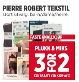 Meny PIERRE ROBERT TEKSTIL tilbud